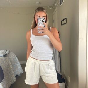 Brandy Melville Cream Lounge Shorts